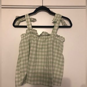 New with tags! MINE brand. Cute green gingham tank